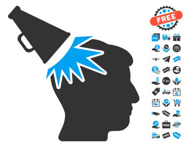 Ücretsiz Bonus ile megafon etkisi kafa simgesi