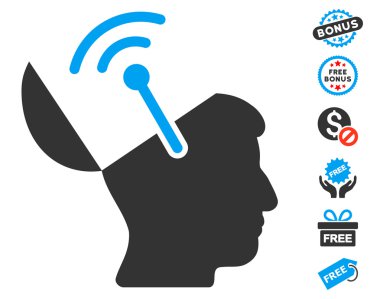 Açık beyin radyo arayüzü simgesi ücretsiz bonus