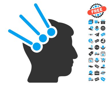 Sinirsel arayüz konektörleri simgesi ücretsiz bonus