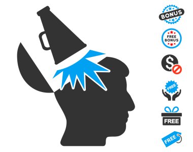 Açık fikirli megafon simgesi ücretsiz bonus