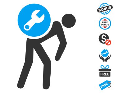 Ücretsiz Bonus ile servis kurye simgesi