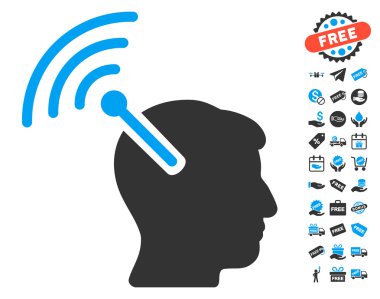 Radyo sinirsel arayüzü simgesi ücretsiz bonus