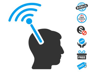 Radyo sinirsel arayüzü simgesi ücretsiz bonus