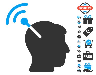 Radyo sinirsel arayüzü simgesi ücretsiz bonus