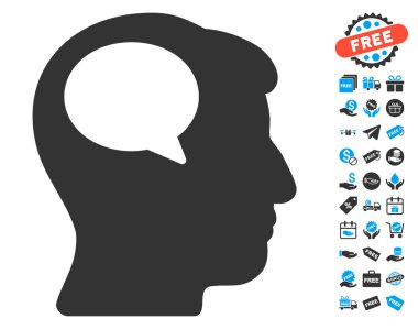 Ücretsiz Bonus simgesiyle düşünme kişi