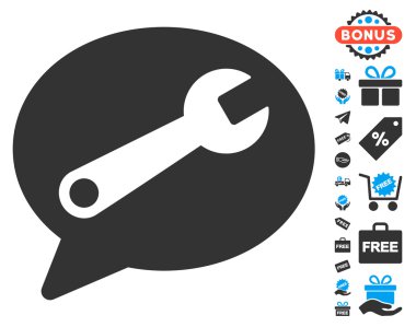 Hizmet ileti simgesi ücretsiz bonus