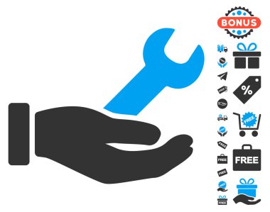 İngiliz anahtarı hizmet el simgesi ücretsiz bonus