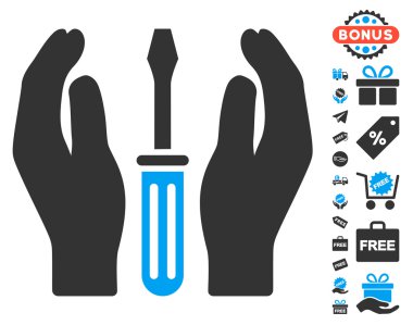 Tornavida bakım el simgesi ücretsiz Bonus ile ayarlama