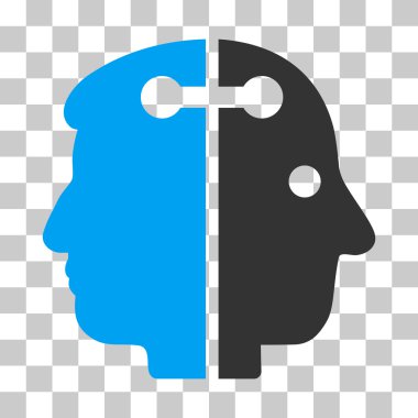 Çift kafa bağlantı vektör simgesi