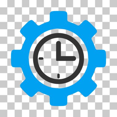 Zaman kurulum dişli vektör simgesi