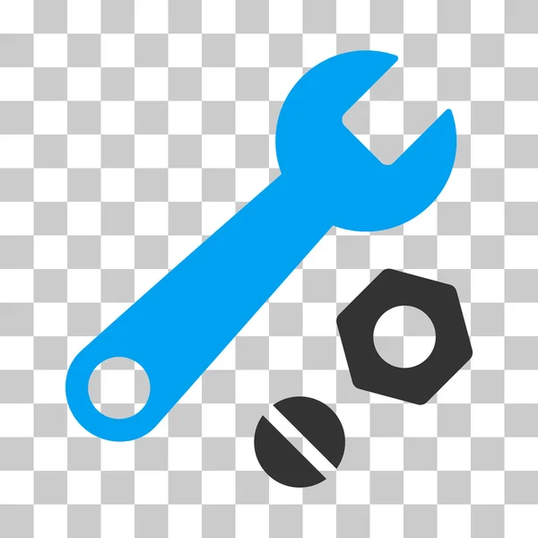 Wrench And Nuts Vector Icon — Stock Vector