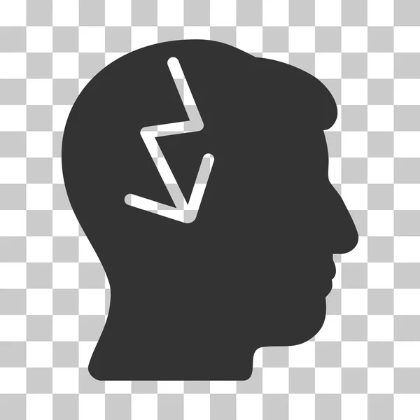 Mozku elektrický úder vektorové ikony — Stockový vektor
