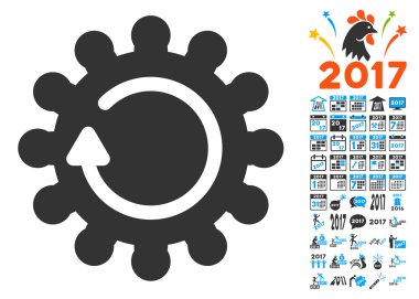 COG döndürme simgesi 2017 yılı ile Bonus semboller