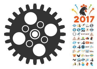 Dişli simgesini 2017 yılı ile Bonus semboller