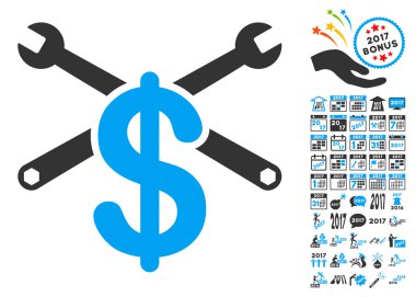 Onarım Servisi fiyat simgesini 2017 yılı ile Bonus semboller