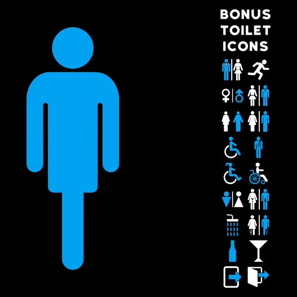 Man Flat Glyph Icon and Bonus — Stock Photo, Image