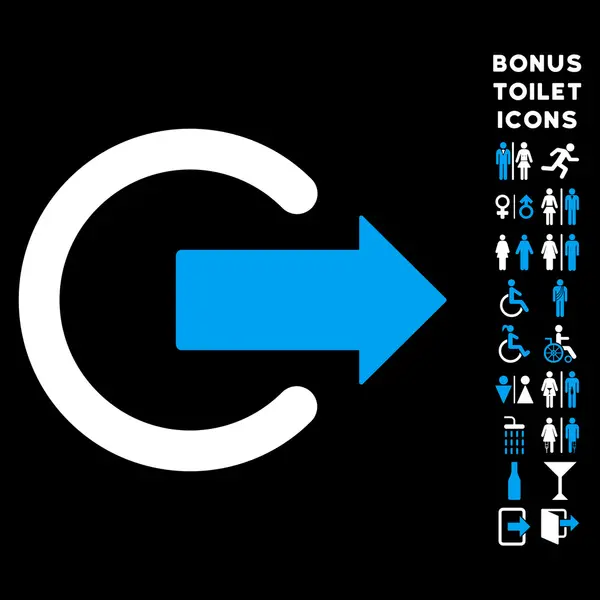Logga ut platt Glyph ikonen och Bonus — Stockfoto