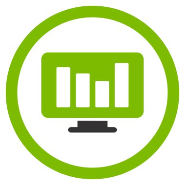 Çubuk yuvarlak glif simgesi izleme grafiği