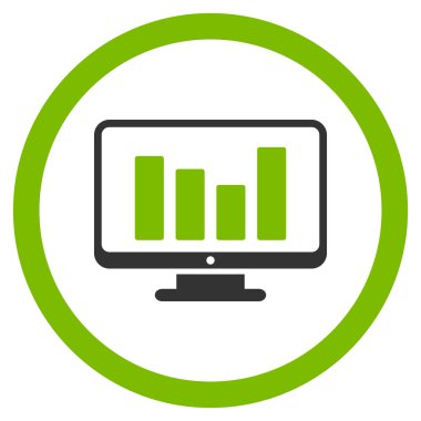 Çubuk yuvarlak glif simgesi izleme grafiği