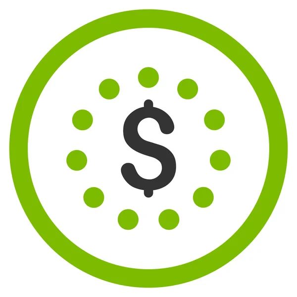 Dollar Sign Rounded Glyph Icon — Stock Photo, Image