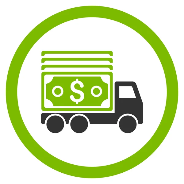 Cash Lorry Rounded Glyph Icon — Stock Photo, Image