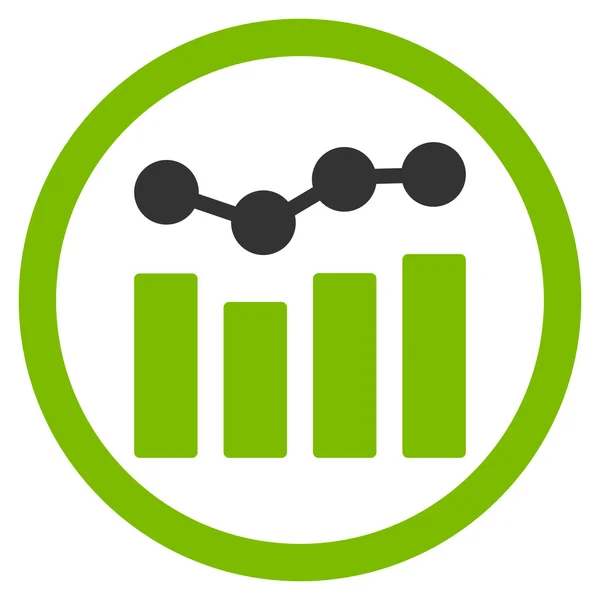 Diagramok lekerekített karakterjel ikon — Stock Fotó