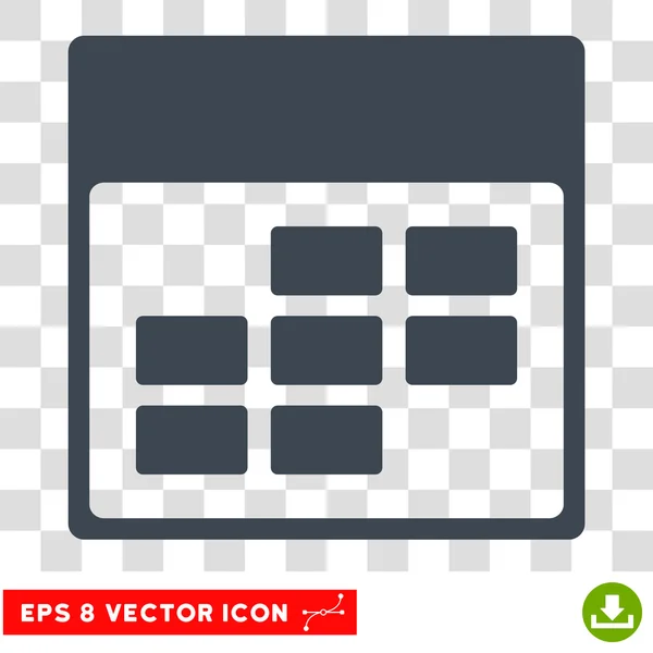 Calendar Month Grid Eps Vector Icon — Stock Vector