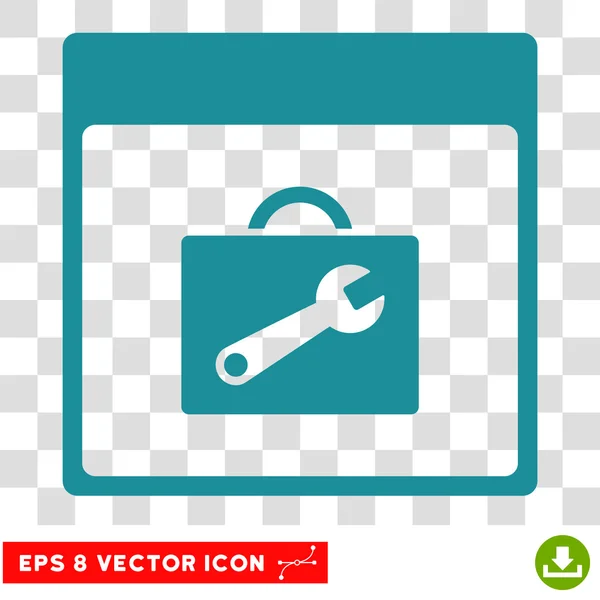 Toolbox Calendar Page Eps Vector Icon — Stock Vector