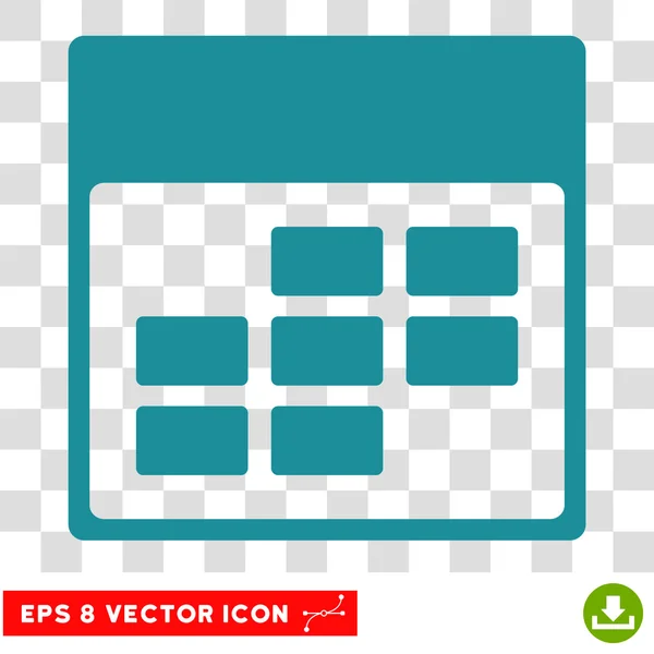 Mois calendrier Grille Eps Icône vectorielle — Image vectorielle