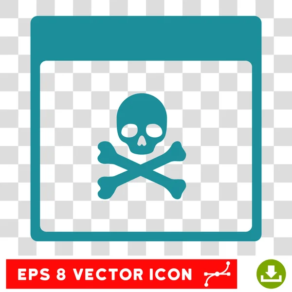 Poison Skull Calendrier Page Eps Icône vectorielle — Image vectorielle