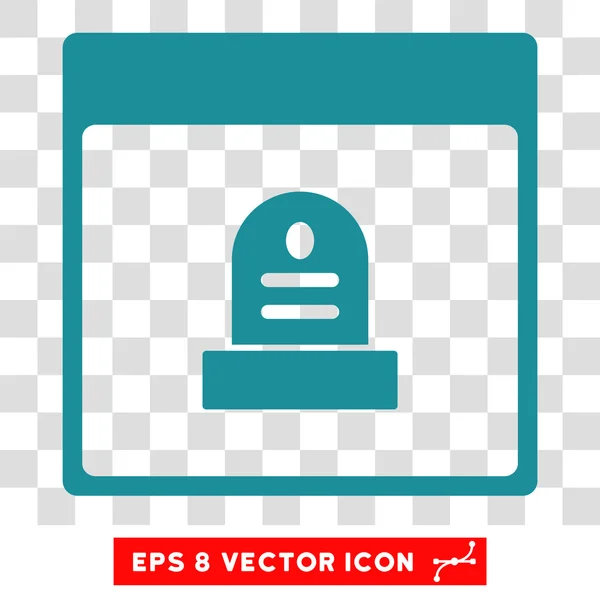 Memorial Tombstone Kalender Side Eps vektor ikon – Stock-vektor