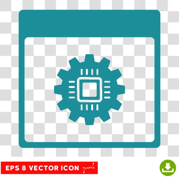 Chip Getriebe Kalenderseite eps Vektor Symbol — Stockvektor