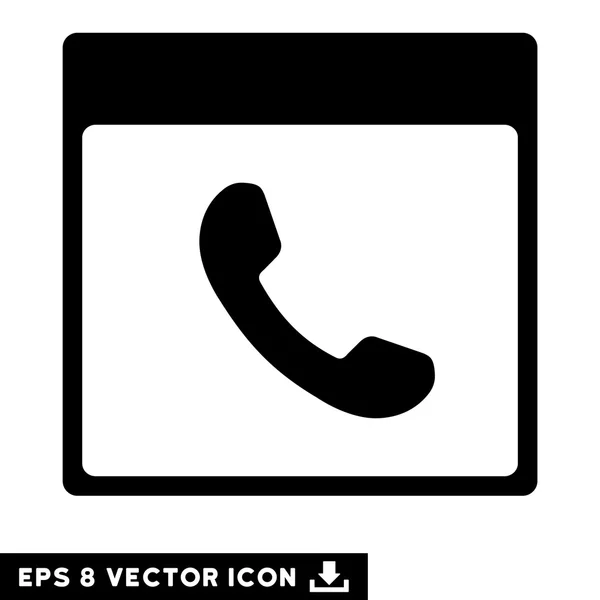 Calendrier téléphonique Page vectorielle Eps Icône — Image vectorielle