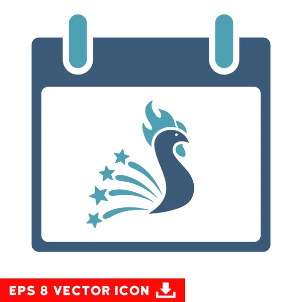 Festlicher Hahn Kalender Tag Vektor eps Symbol — Stockvektor