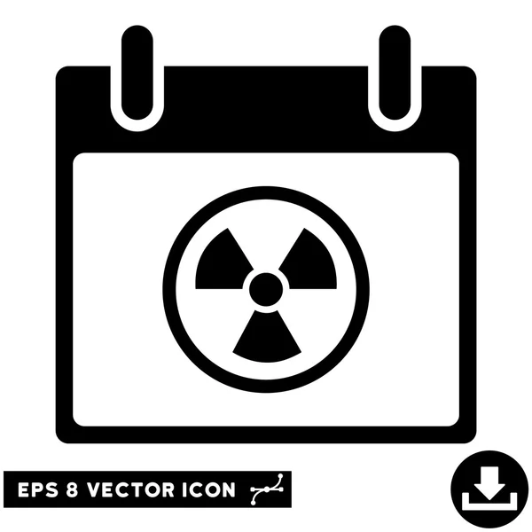 Calendário Radioativo Dia Vetor Eps Ícone — Vetor de Stock
