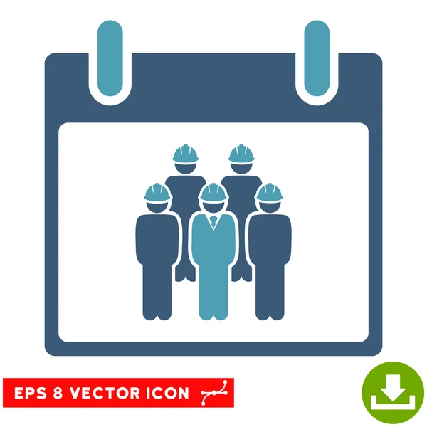 Staff Calendar Day Vector Eps Icon — Stock Vector