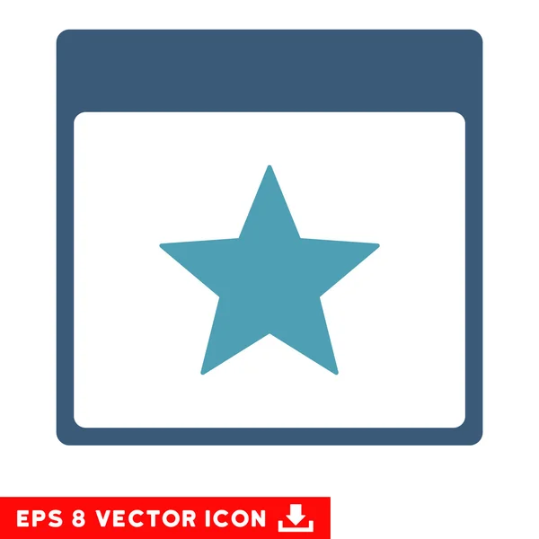 Star naptár oldal vektor Eps ikon — Stock Vector