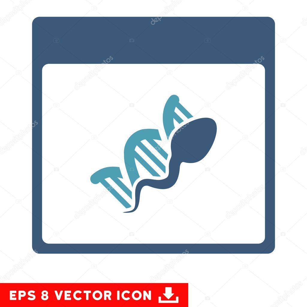 Sperm DNA Replication Calendar Page Vector Eps Icon