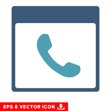 Telefon takvim sayfası vektör Eps simgesi