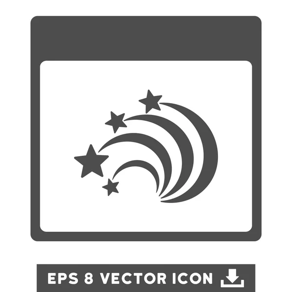 Fogos de artifício festivos Calendário Página Vector Eps Icon — Vetor de Stock