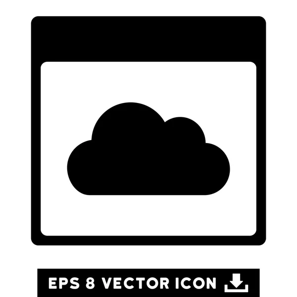 Cloud Calendrier Page vectoriel Eps Icône — Image vectorielle