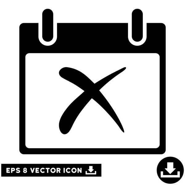 Rechazar Calendario Día Vector Eps icono — Vector de stock
