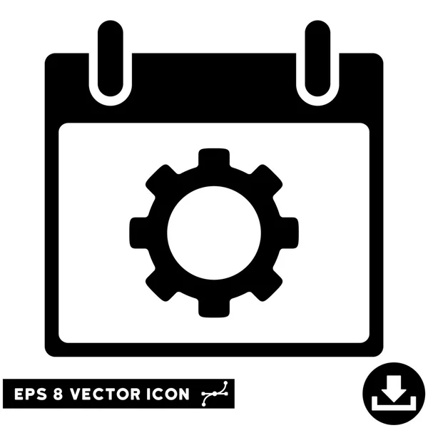 Opções de engrenagem Calendário Dia Vector Eps Ícone — Vetor de Stock