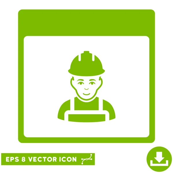 Página del calendario del trabajador Vector Eps icono — Archivo Imágenes Vectoriales