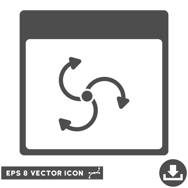 Cyclone Calendar Page Vector Eps Icon — Stock Vector