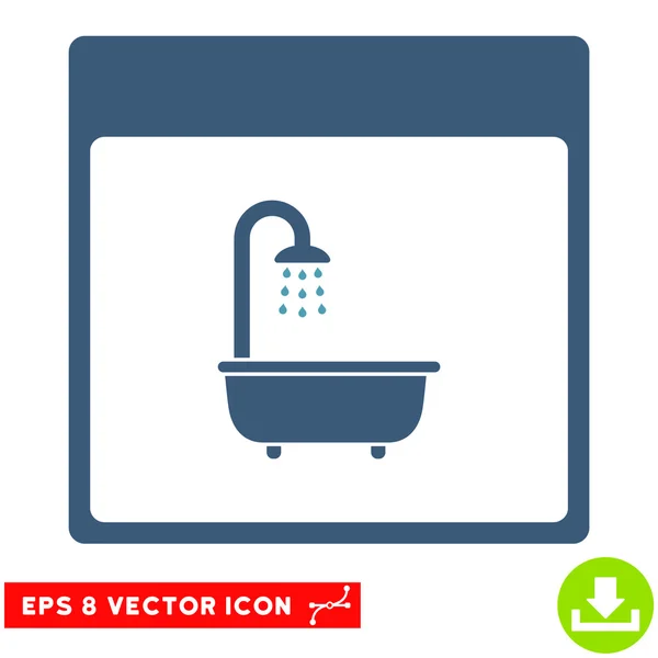 Calendrier de bain douche Page vectorielle Eps Icône — Image vectorielle