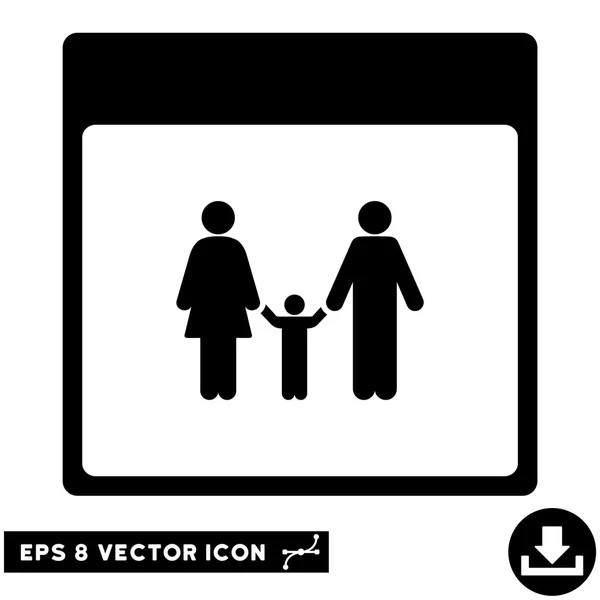 Calendario familiar Página Vector Eps icono — Archivo Imágenes Vectoriales