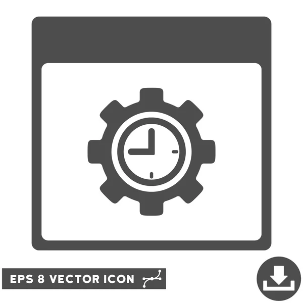 Reloj Configuración engranaje Calendario Página Vector Eps icono — Vector de stock