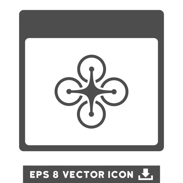 Calendario de helicóptero de aire Página Vector Eps icono — Vector de stock