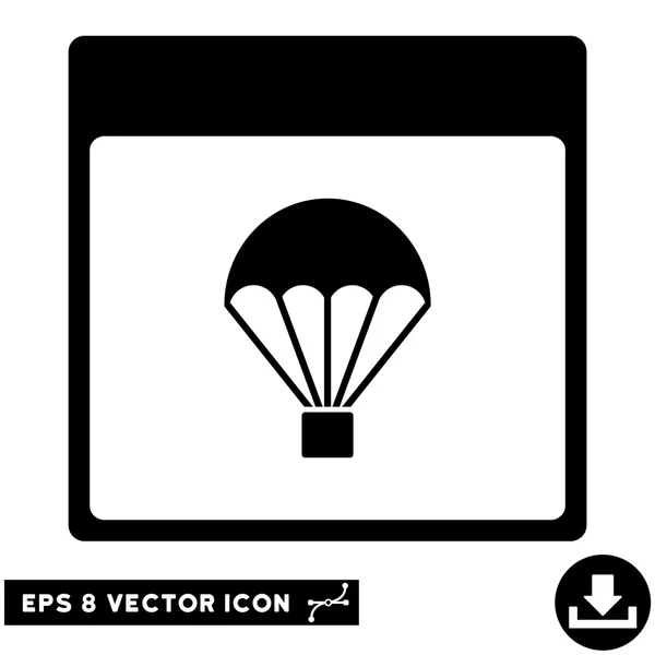 Paracaídas Calendario Página Vector Eps Icono — Archivo Imágenes Vectoriales